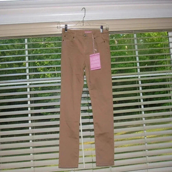 PLANET PINK Super Stretch Skinny Tan Pants Size 12 - Picture 1 of 5